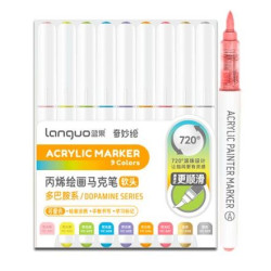 SET FEUTRE MARQUEUR ACRYLIC SERIE ARC EN CIEL LANGUO