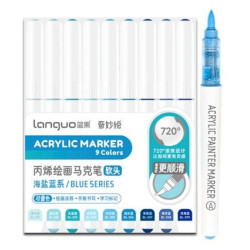 SET FEUTRE MARQUEUR ACRYLIC SERIE BLEUE LANGUO