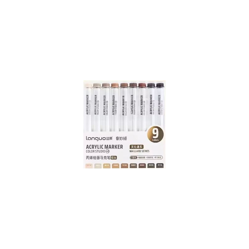 SET FEUTRE MARQUEUR ACRYLIC SERIE MARRON LANGUO