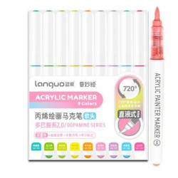 SET FEUTRE MARQUEUR ACRYLIC SERIE ARC EN CIEL 2 LANGUO