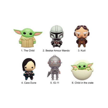 DISPLAY MANDALORIAN - Serie 1 -3D Foam Magnets in blind bags STAR WARS