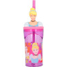 Verre à paille figurine 3D Princesse Disney 360ml