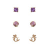 LA PETITE SIRENE - 3 Paires de Clous d'Oreilles disney