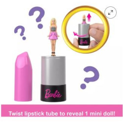 BLIND BOX POUPEE SURPRISE DANS UN TUBE DE ROUGE A LEVRES BARBIE