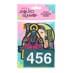 SET DE 3 PATCHS LE JEU DU CALAMAR SQUID GAME