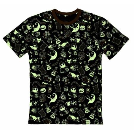 T-SHIRT ETRANGE NOEL DE MR JACK MAYOR PARTY UNISEX LOUNGEFLY ( M)