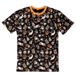 T-SHIRT ETRANGE NOEL DE MR JACK MAYOR PARTY UNISEX LOUNGEFLY ( M)