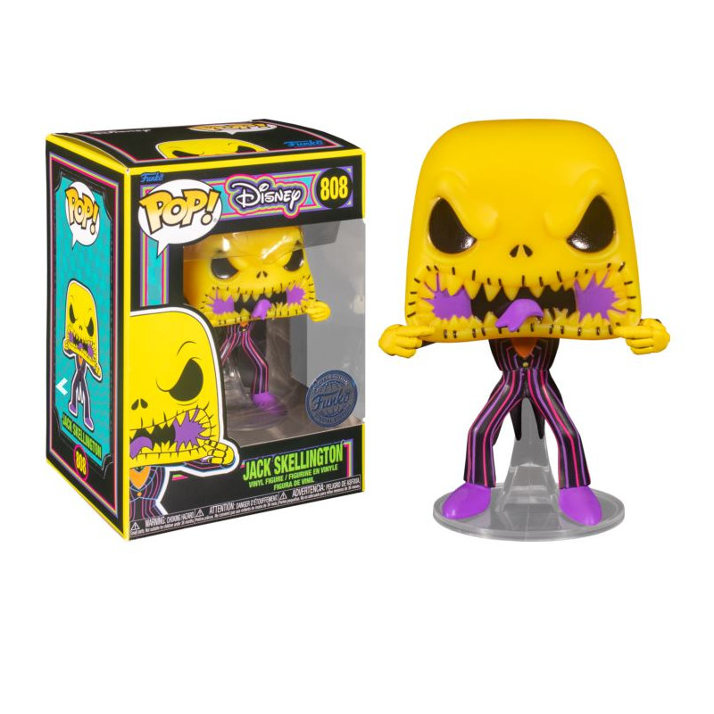 ETRANGE NOEL DE MONSIEUR JACK FIGURINE FUNKO POP N° 808 - Scary Face Jack BLKLT