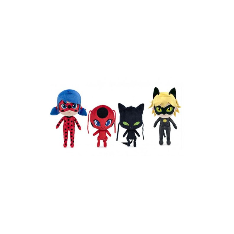 PELUCHE MIRACULOUS LADYBUG ET AMIS ( 4 ASSORTIS )