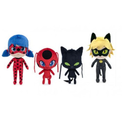 PELUCHE MIRACULOUS LADYBUG ET AMIS ( 4 ASSORTIS )