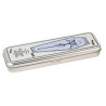 TROUSSE RECTANGULAIRE METALLIQUE + CRAYONS ETRANGE NOEL DE Mr JACK