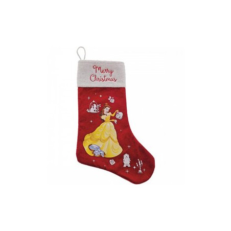 DÉCORATION DE NOËL DISNEY LA BELLE ET LA BÊTE CHAUSSETTE DE NOËL COLLECTION ENCHANTING