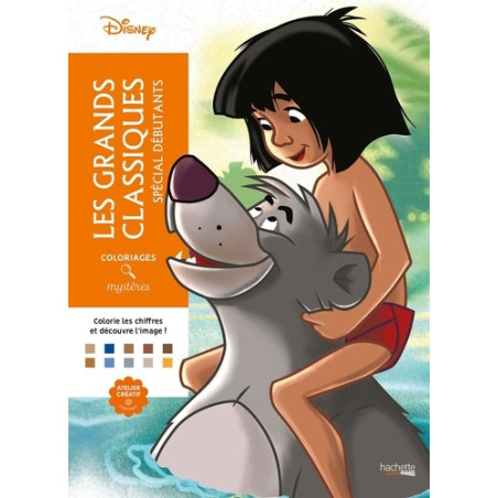 Coloriages mystères Disney - Grands classiques Spécial débutants