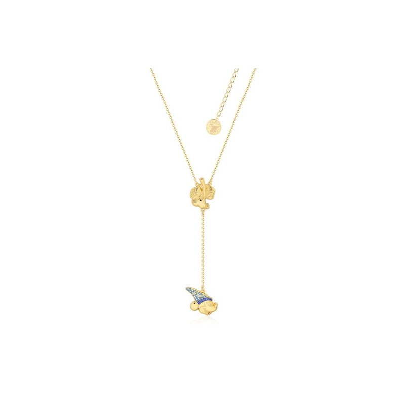COLLIER DISNEY FANTASIA MICKEY ET LE BALAI PLAQUÉ OR