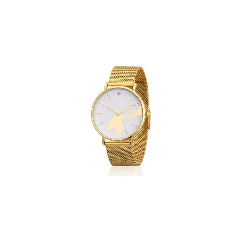 MONTRE DISNEY LA PETITE SIRÈNE ACIER INOXYDABLE ET DORÉE À L’OR FIN