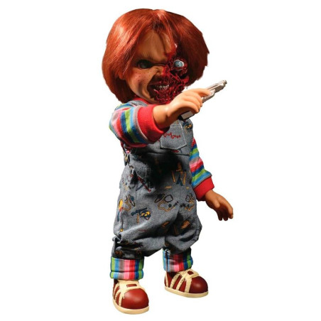 Figurine Chucky La Poupée Diabolique 3 Faces Pizza Parlante 38cm Anglais