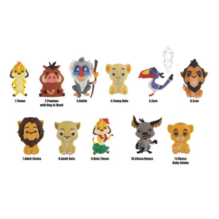 Blind Bag 3D Foam Bag Clip - Roi Lion - Disney