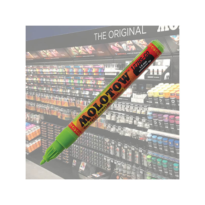 FEUTRE MARQUEUR ACRYLIQUE VERT SAUTERELLE MOLOTOW 1.5mm