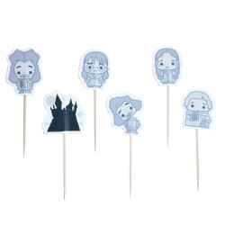 Ensemble de décorations pour cupcakes capsules et toppers (24) Fantômes de Poudlard (brillent dans le noir)