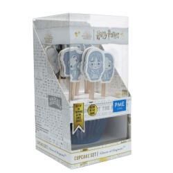 Ensemble de décorations pour cupcakes capsules et toppers (24) Fantômes de Poudlard (brillent dans le noir)