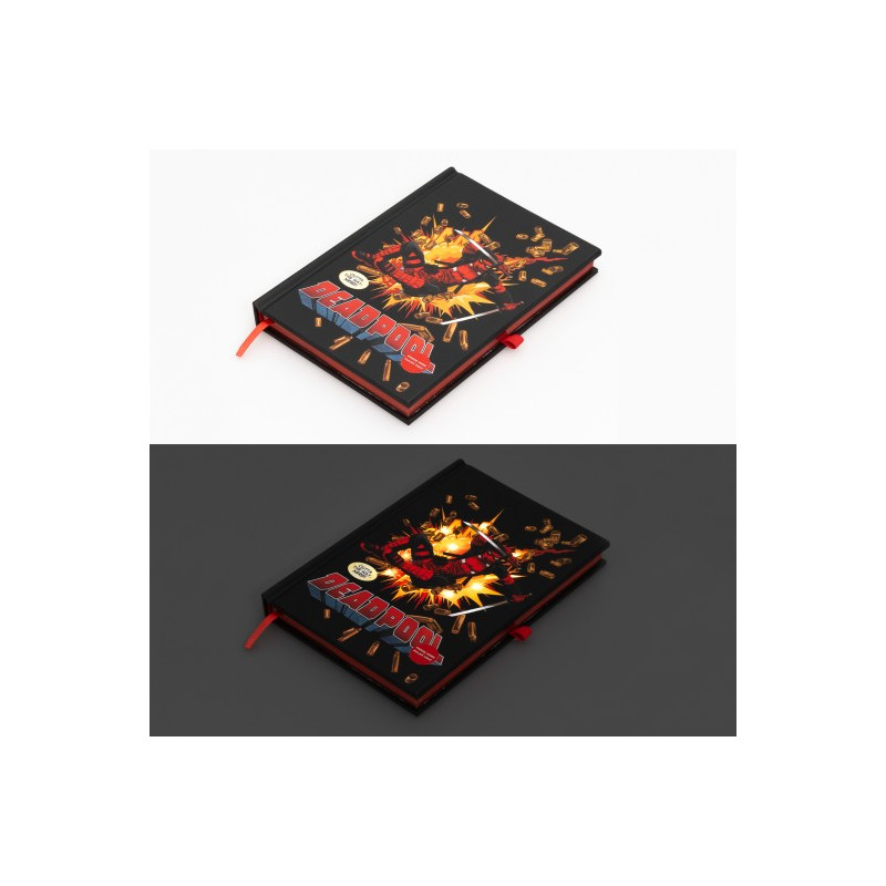 CARNET PREMIUM A5 AVEC LUMIERE MARVEL DEADPOOL