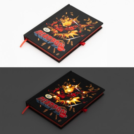 CARNET PREMIUM A5 AVEC LUMIERE MARVEL DEADPOOL