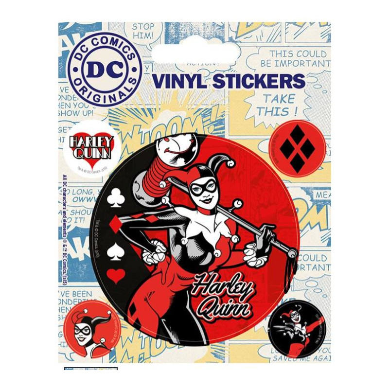 SET D'AUTOCOLLANTS EN VINYLE - HARLEY QUINN - DC COMICS