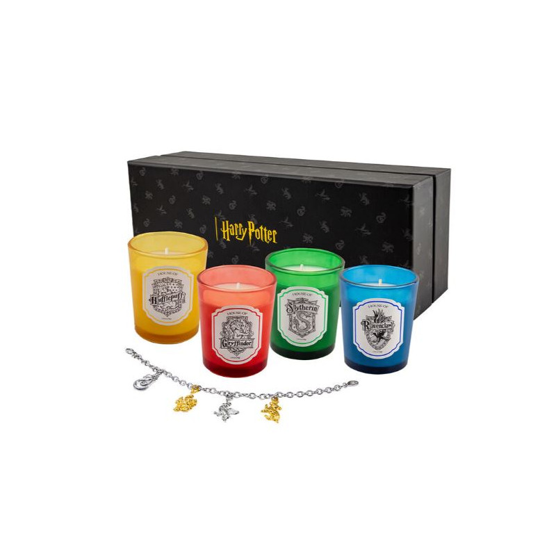 LOT DE 4 BOUGIES PARFUMEES MAISONS DE POUDLARD - HARRY POTTER