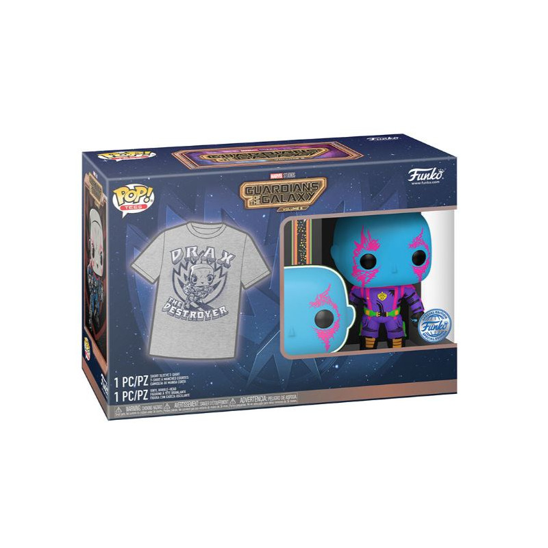 ENSEMBLE FUNKO POP ET T-SHIRT DRAX - LES GARDIENS DE LA GALAXIE - MARVEL