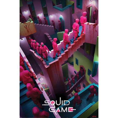 Poster Squid Game Crazy stairs