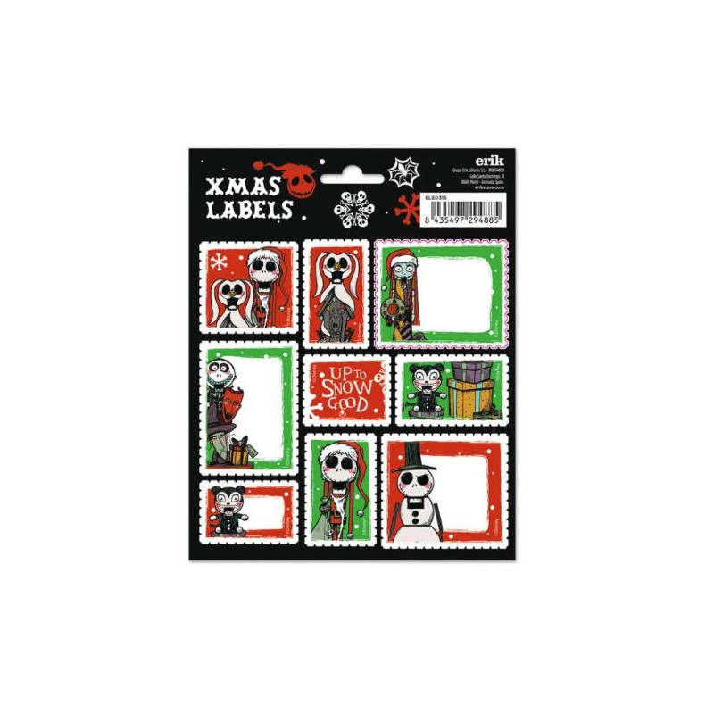 ÉTIQUETTES AUTOCOLLANTES L'ÉTRANGE NOËL DE MR JACK DISNEY
