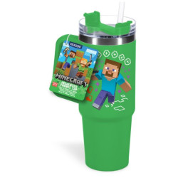 MINECRAFT - Steeve - Mug de Voyage XL 900ml avec paille