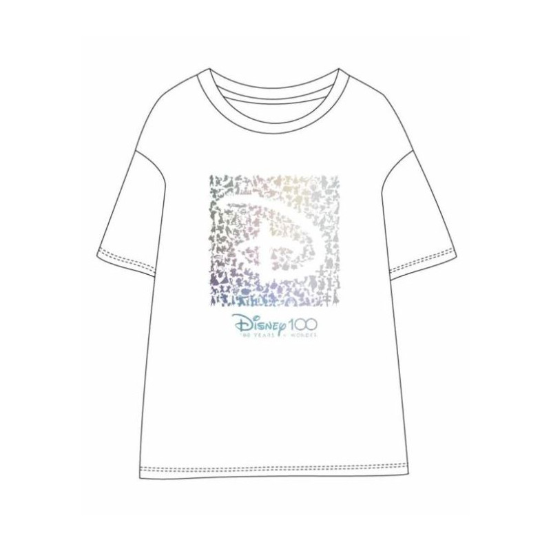 T-SHIRT EN JERSEY AVEC LOGO DISNEY 100 TAILLES :  XS