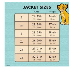 VESTE LOUNGEFLY DISNEY ROI LION TAILLE L