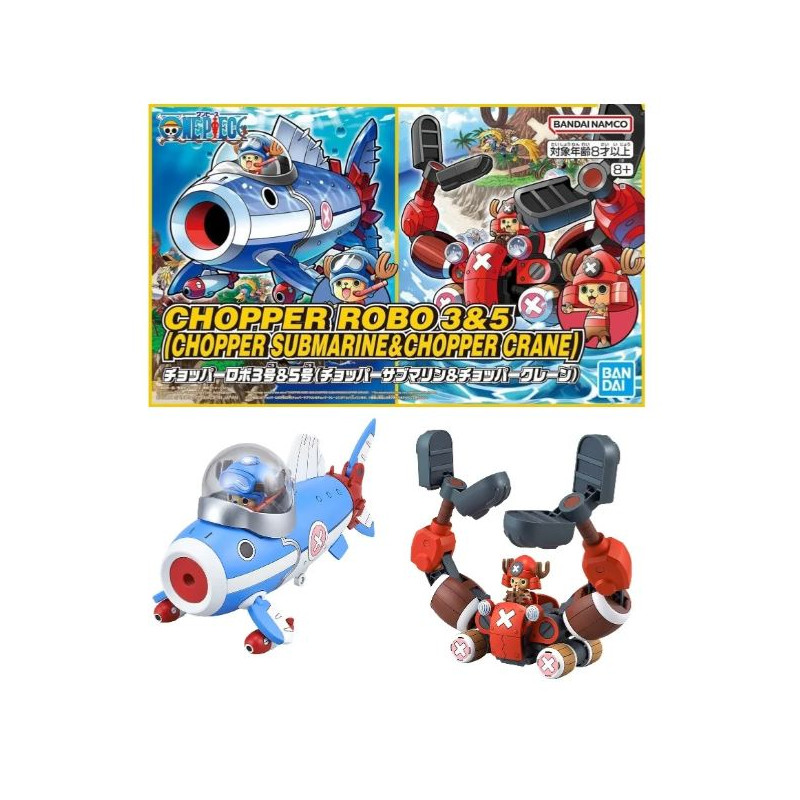 ONE PIECE - Chopper Robot 3&5 (Chopper Submarine & Crane) -Model Kit