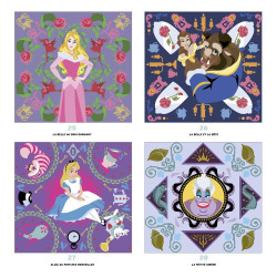 Coloriage Grand carré mystères Disney - Mandalas