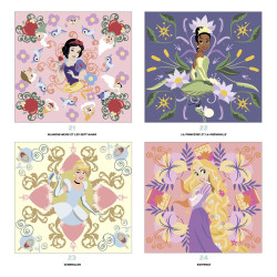 Coloriage Grand carré mystères Disney - Mandalas