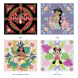 Coloriage Grand carré mystères Disney - Mandalas