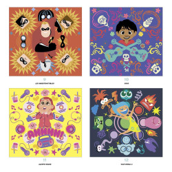 Coloriage Grand carré mystères Disney - Mandalas