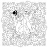 Coloriage Mandalas Disney - Fleurs
