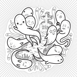 COLORIAGE Kawaï dark