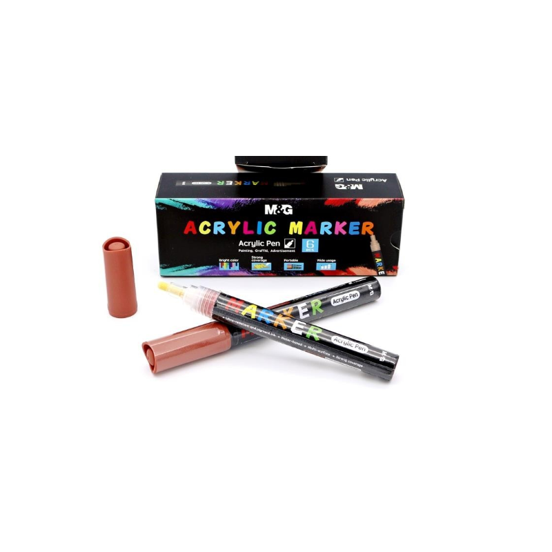 FEUTRE PEINTURE ACRYLIQUE MARRON 12 S413