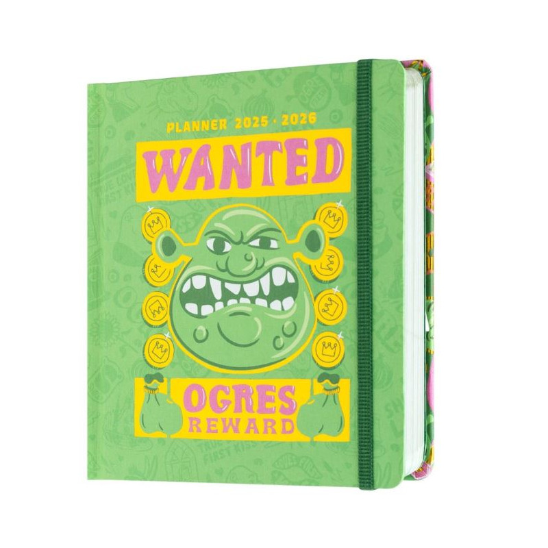 AGENDA SCOLAIRE 2025/2026 JOURNALIER M RELIURE COLLÉE 11 MOIS SHREK