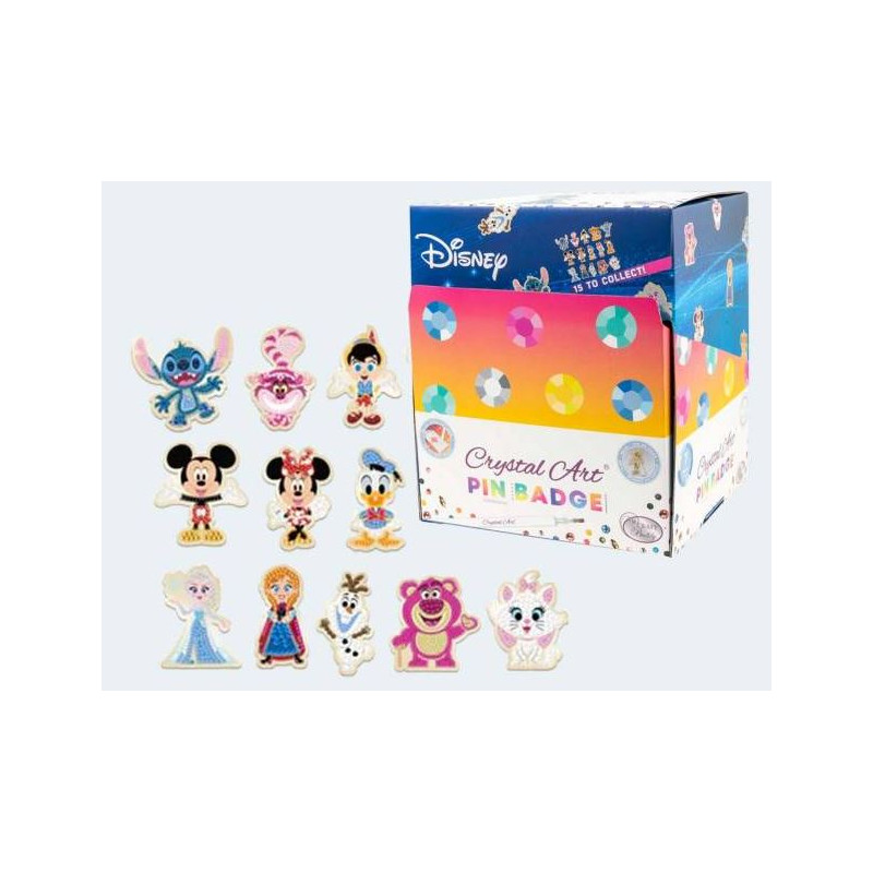 BOITE BLIND BAG CRYSTAL ART PIN BADGE FIGURINE DISNEY SOUS LICENCE