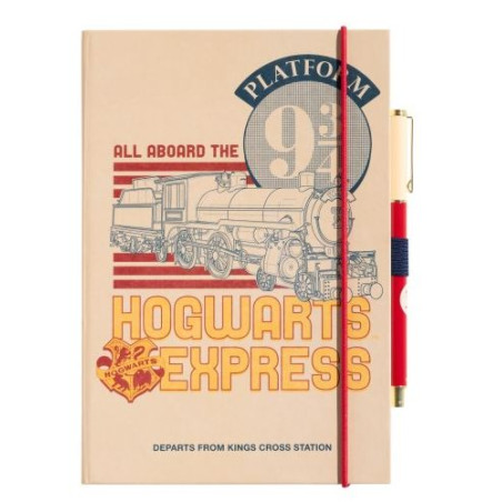 CARNET PREMIUM A5 AVEC STYLO HARRY POTTER QUAI 9 3/4