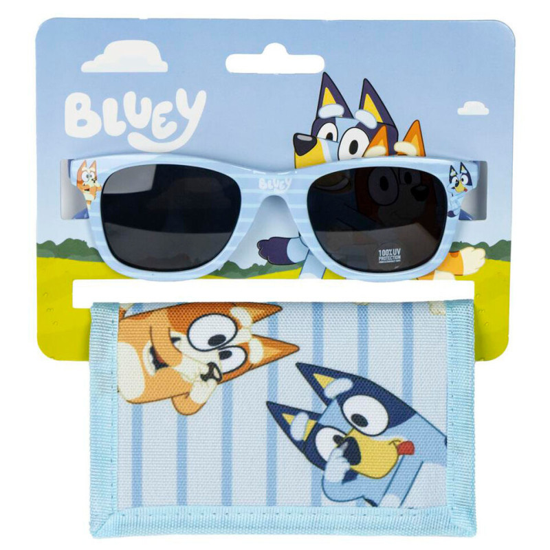 Ensemble de lunettes de soleil et portefeuille Bluey sous licence officielle