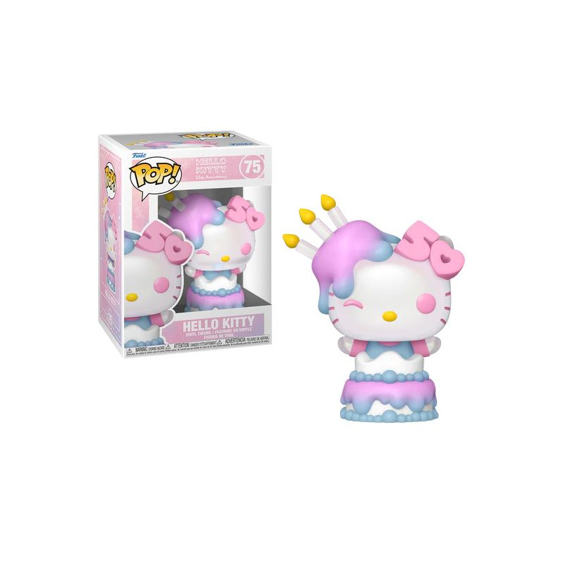 HELLO KITTY 50EME Anniv. - FIGURINE FUNKO POP Sanrio N° 75 - Hello Kitty dans Gateau