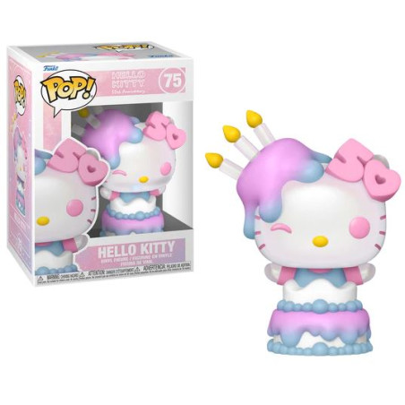 HELLO KITTY 50EME Anniv. - FIGURINE FUNKO POP Sanrio N° 75 - Hello Kitty dans Gateau