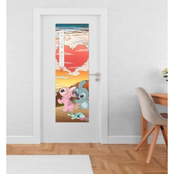 Poster de porte japon Stitch & Angel - Disney 53x158 cm