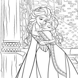 Coloriage Grand Carré Disney Frères et soeurs